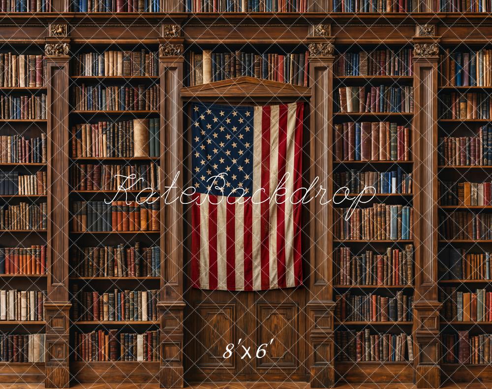 Onafhankelijkheidsdag Bibliotheek Amerikaanse Vlag Foto Achtergrond Designed by Emetselch