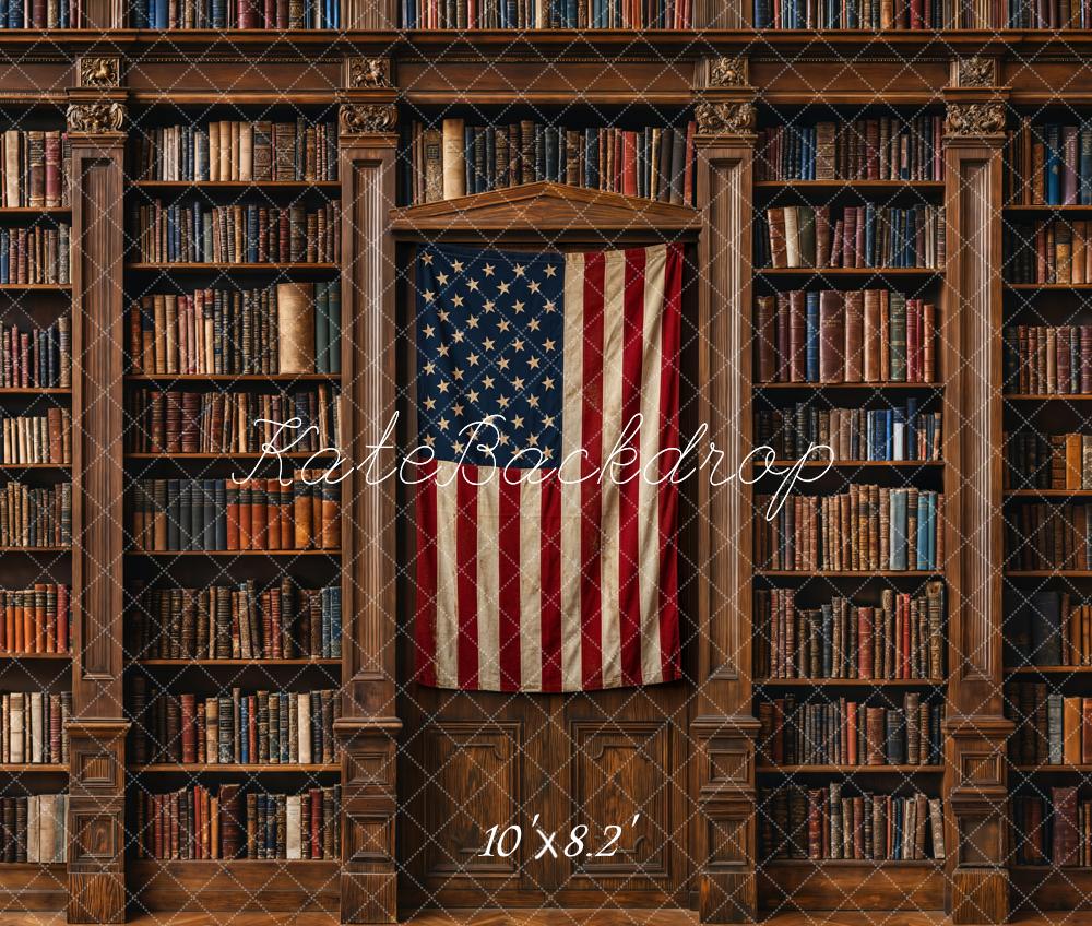 Onafhankelijkheidsdag Bibliotheek Amerikaanse Vlag Foto Achtergrond Designed by Emetselch