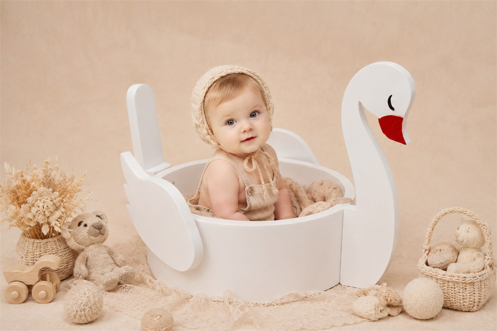 (Pre-sale 15 days) Kate 'Odette' Graceful Swan Wooden Posing Nest | Newborn Photography Prop