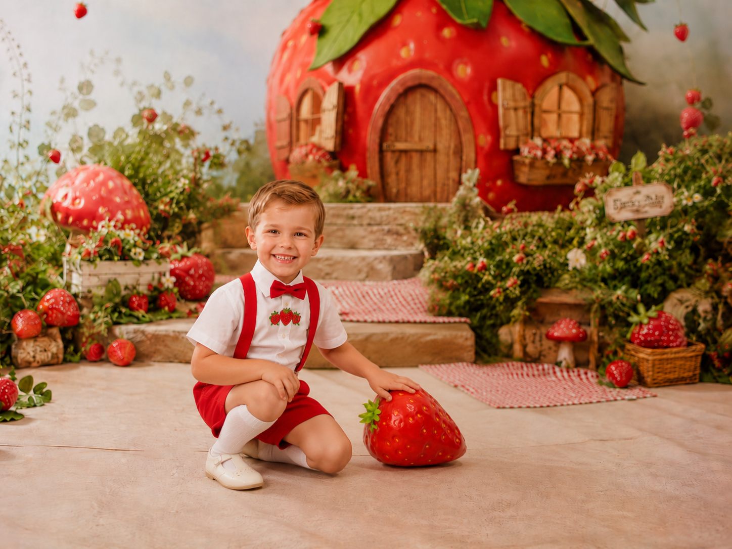 Kate Summer Large Artificial strawberry (8.66"L × 9.84"W) for Photography