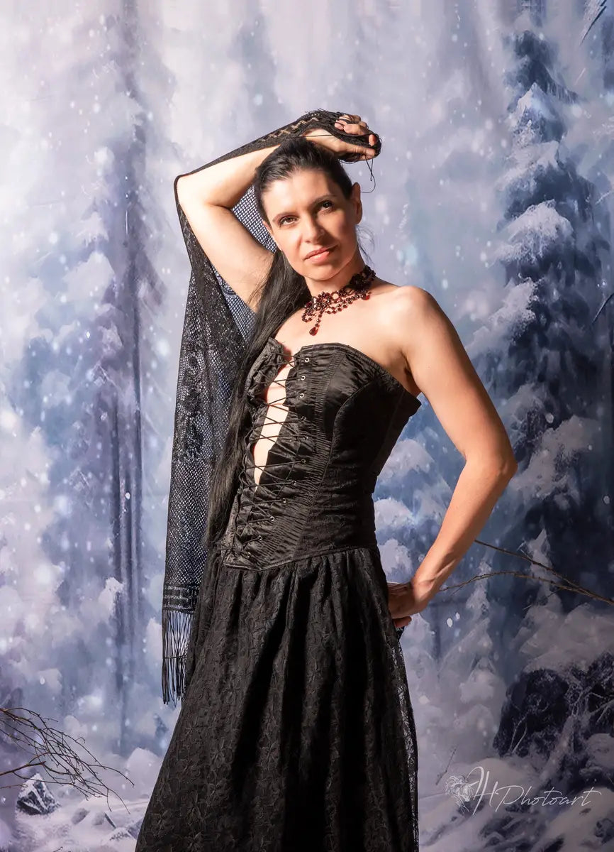 Kate Winter Outdoor Snow Tree Backdrop for Photography