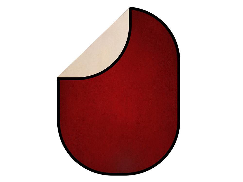 Fondo abstracto plegable en colores rojo oscuro/beige para fotografía 5X6.5 pies (1.5x2m)