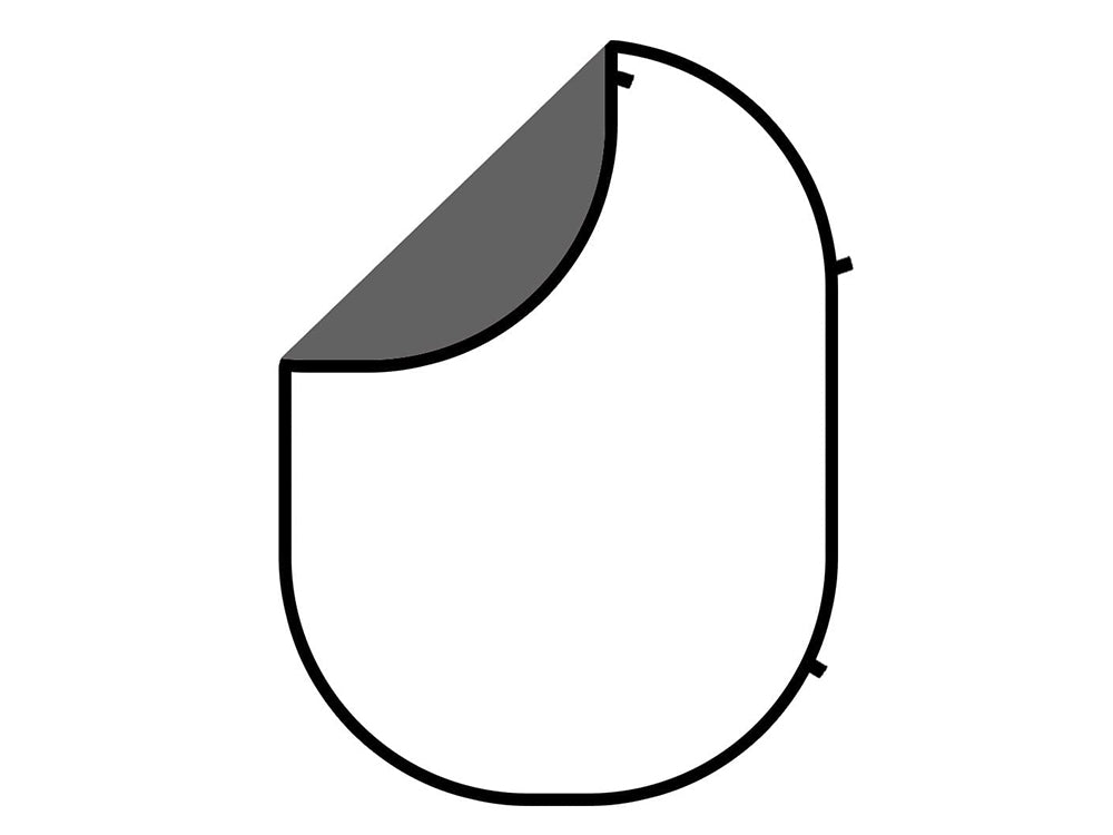 Kate Solid Gray/ White Collapsible Backdrop Photography 5x6.5ft(1.5x2m) - Kate Backdrop