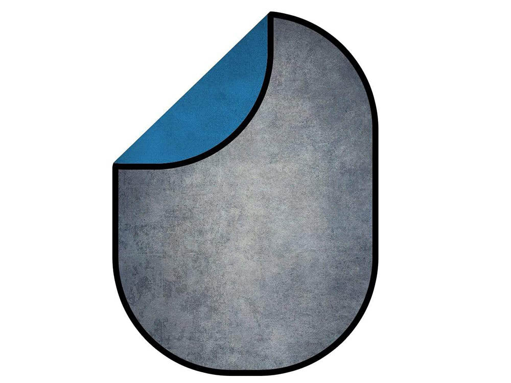Kate Abstract Gray Green/Abstract Royal Blue Collapsible Backdrop Photography 5X6.5ft(1.5x2m) - Kate Backdrop