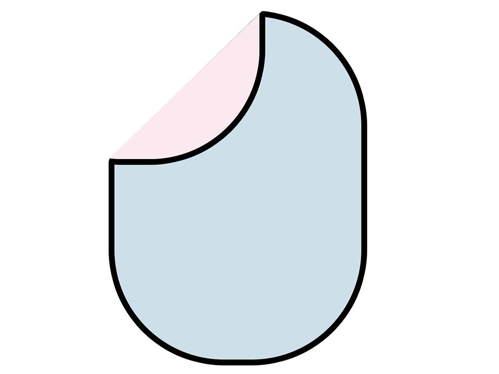 Kate Solid Light Blue/ Solid Light Pink Collapsible Backdrop Photography 5X6.5ft(1.5x2m) - Kate Backdrop