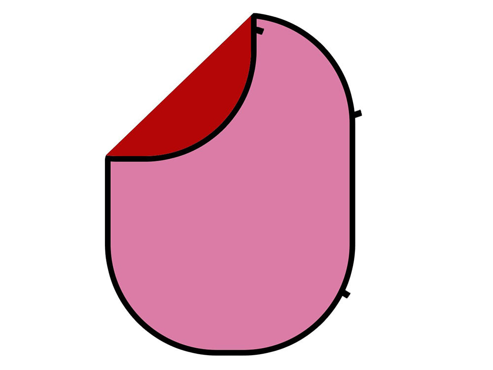 Kate Solid Red/ Pink Collapsible Backdrop Photography 5x6.5ft(1.5x2m) - Kate Backdrop