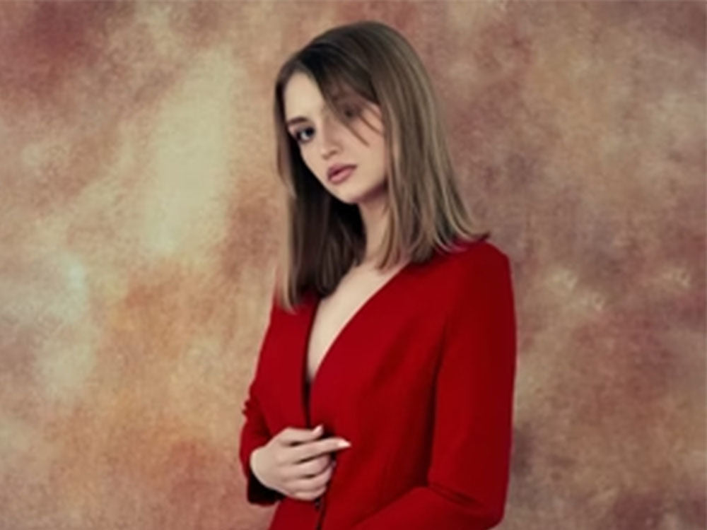 Kate Abstract Yellow Brown&Dark Gray Collapsible Backdrops 5X6.5ft(1.5x2m) Irene10