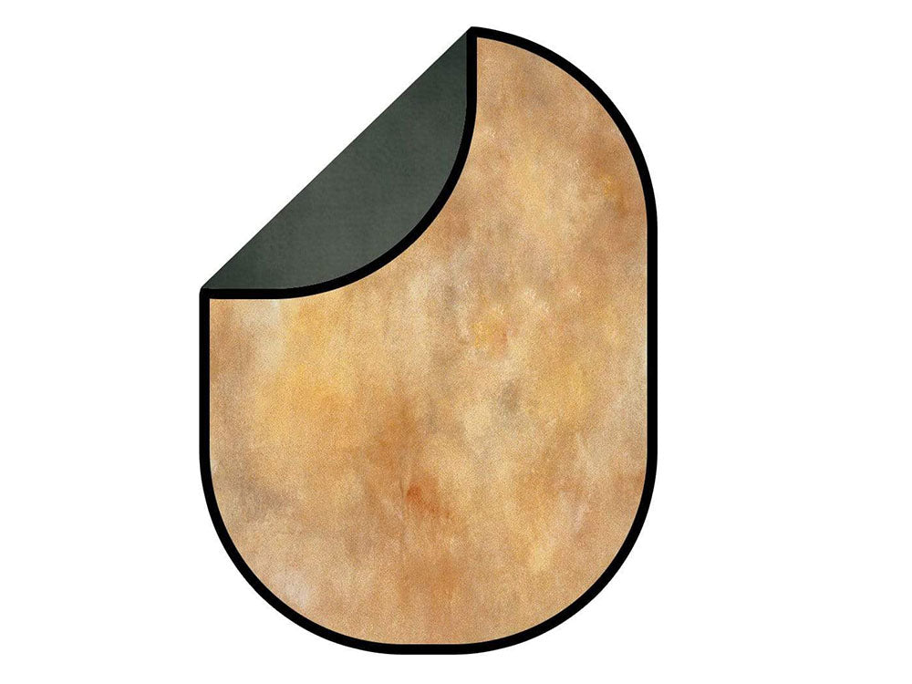 Kate Abstract Yellow Brown/Abstract Dark Gray Collapsible Backdrop Photography 5X6.5ft(1.5x2m) - Kate Backdrop