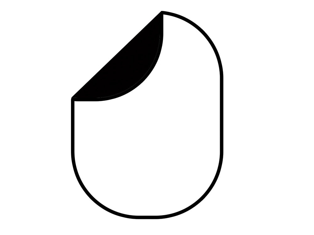 Kate Solid White/ Black Collapsible Backdrop Photography 5x6.5ft(1.5x2m) - Kate Backdrop