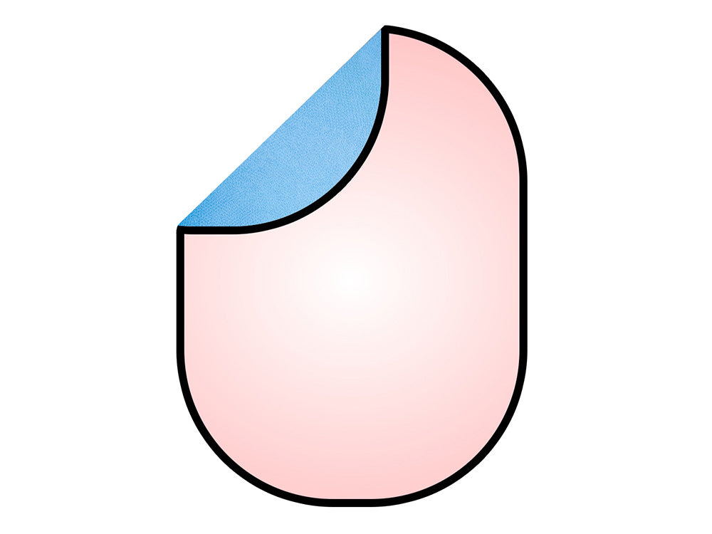 Kate Abstract Light Pink/Blue Collapsible Backdrop Photography 5X6.5ft(1.5x2m)