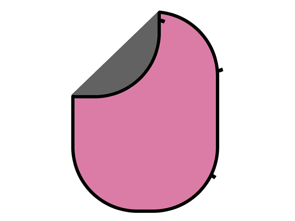 Kate Solid Gray/ Pink Collapsible Backdrop Photography 5x6.5ft(1.5x2m) - Kate Backdrop