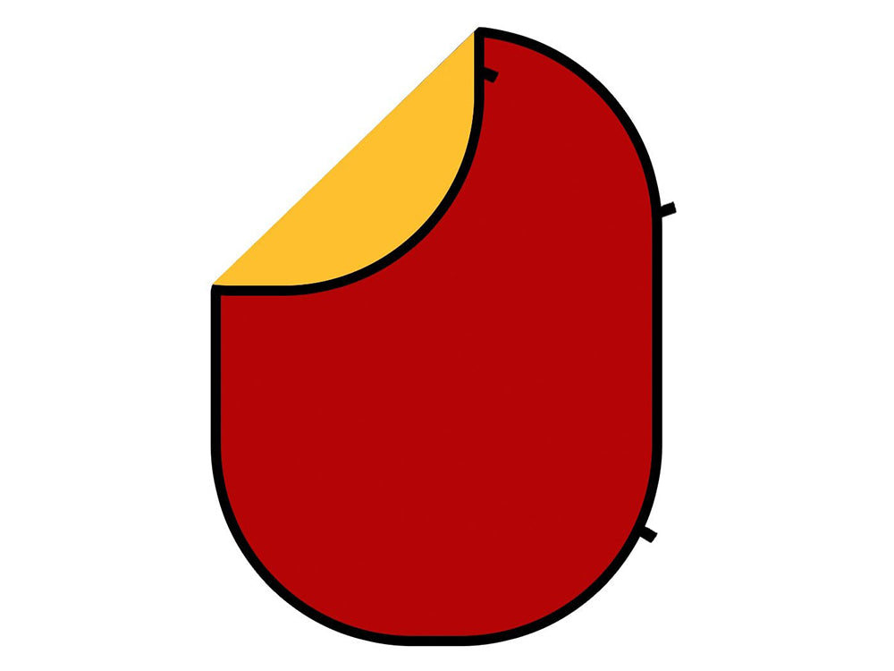 Kate Solid Yellow/ Red Collapsible Backdrop Photography 5x6.5ft(1.5x2m) - Kate Backdrop