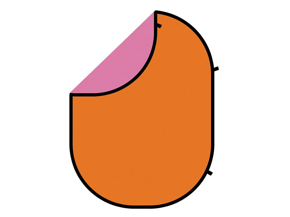 Kate Solid Pink/ Orange Collapsible Backdrop Photography 5x6.5ft(1.5x2m) - Kate Backdrop