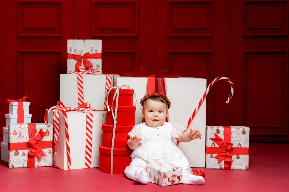 Kate Red Vintage Wall Backdrop Designed by Chain Photography - Kate Backdrop