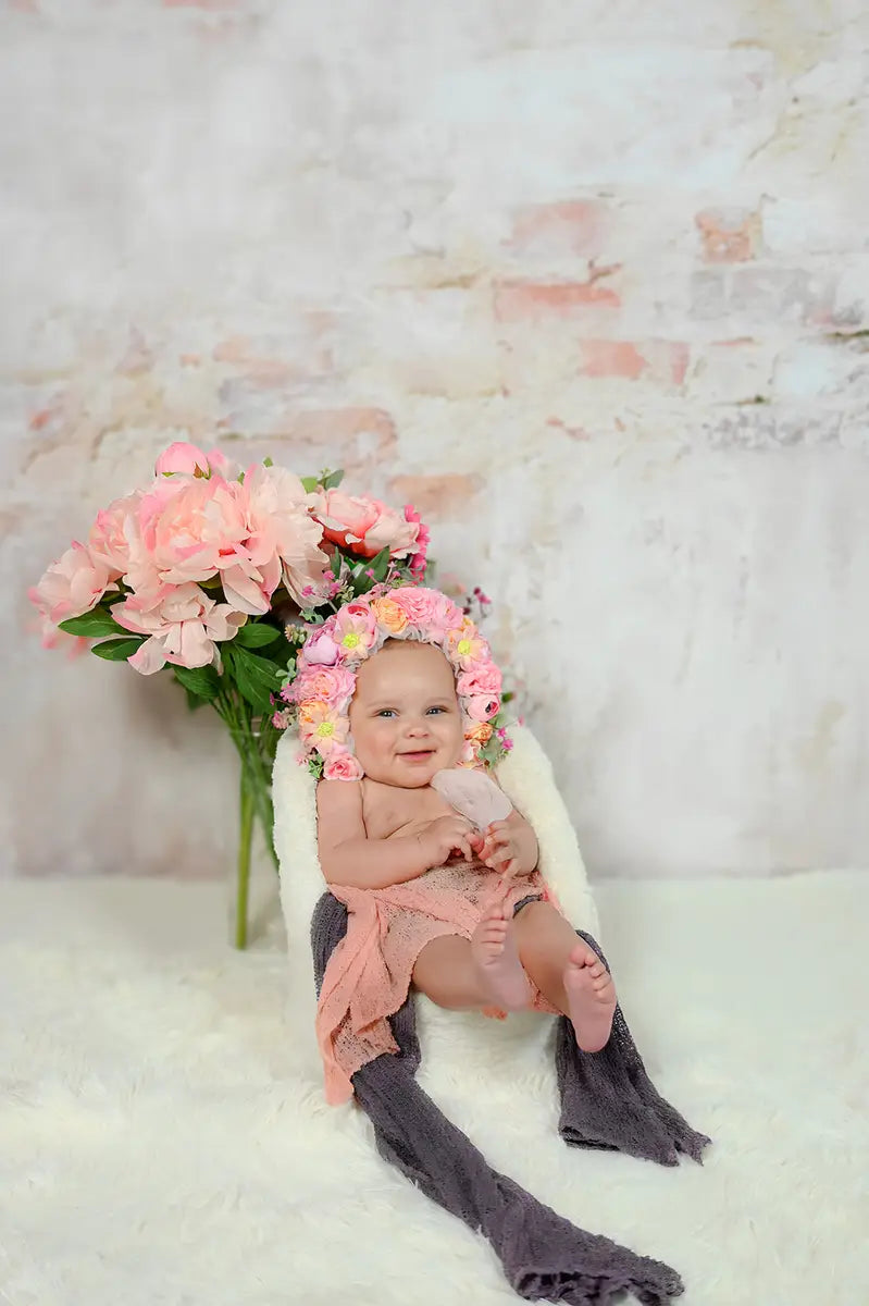 White Newborn Mini Sofa+Baby Outfit Bathrobe Newborn Photo Props