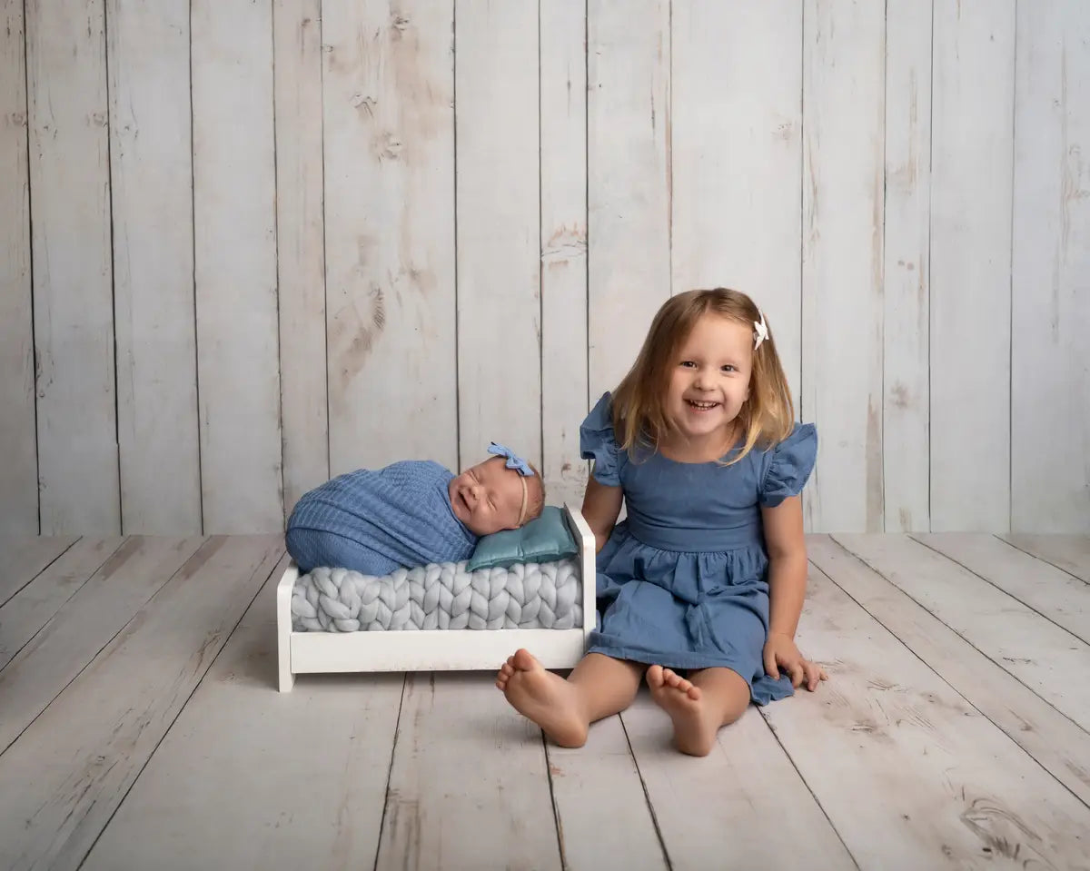 Kate Baby Cot Small Wooden Bed for Newborn Baby Photo Props Photography - Kate Backdrop