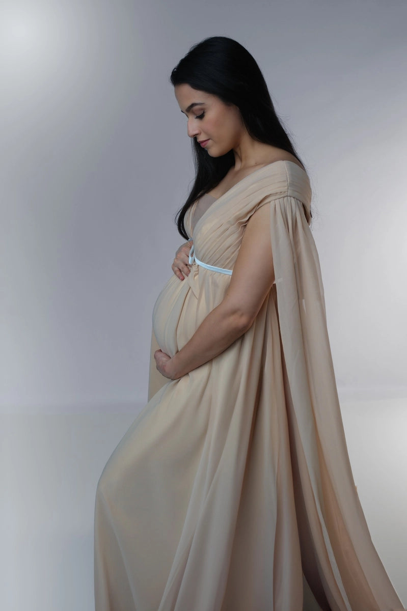Kate Satin Custom Maternity Photoshoot Gowns