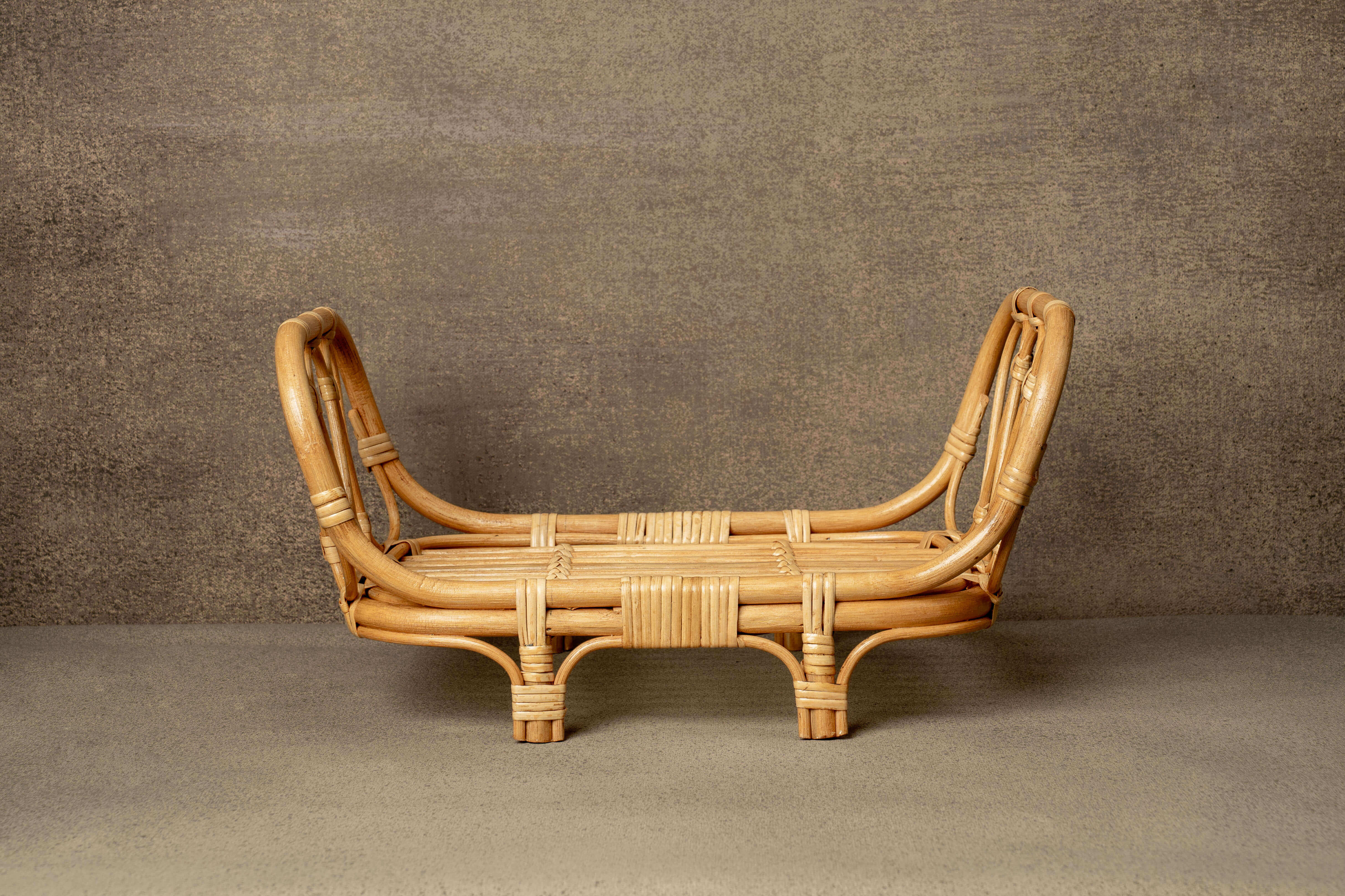 Bamboe Geweven Stoel Bed Nieuwe Geboortebed Rekwisieten