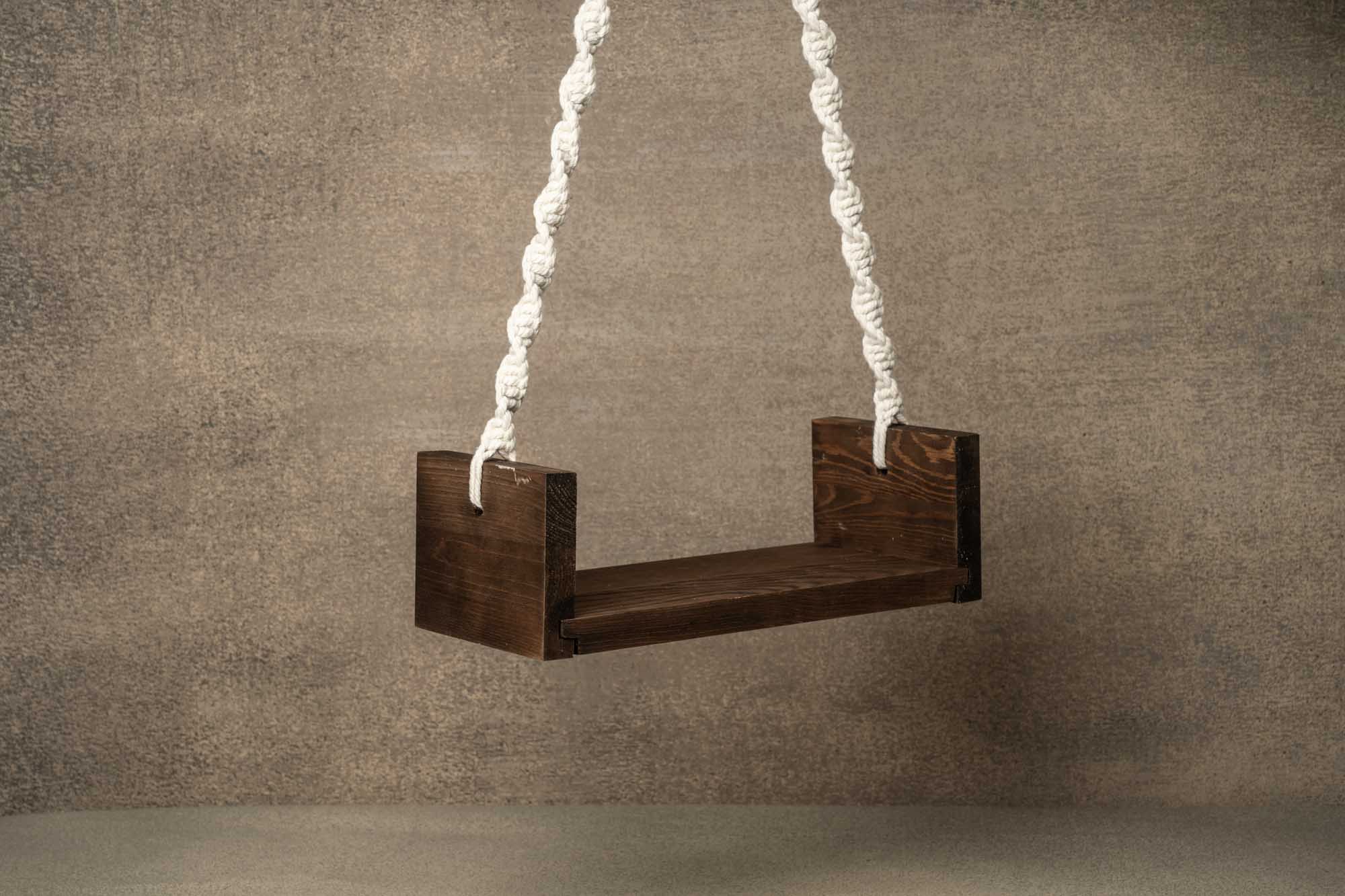 Kate Spiral Cord Wooden Swing Newborn Photography Props