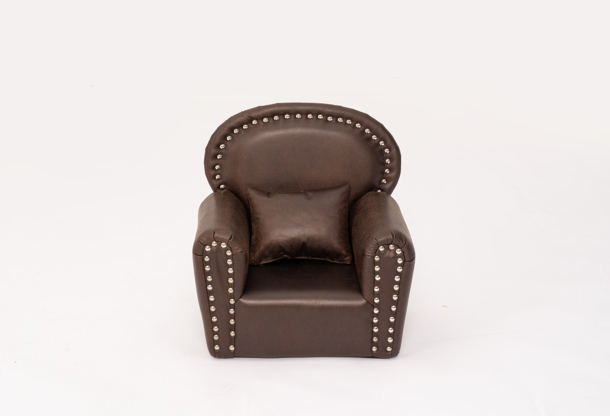 Kate Brown Mini Sofa with Rivet Newborn Props for Photography