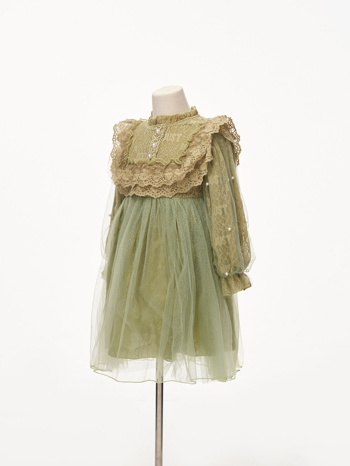 Kate Lime Green Lace Tulle Princess Kids Dress for Photography