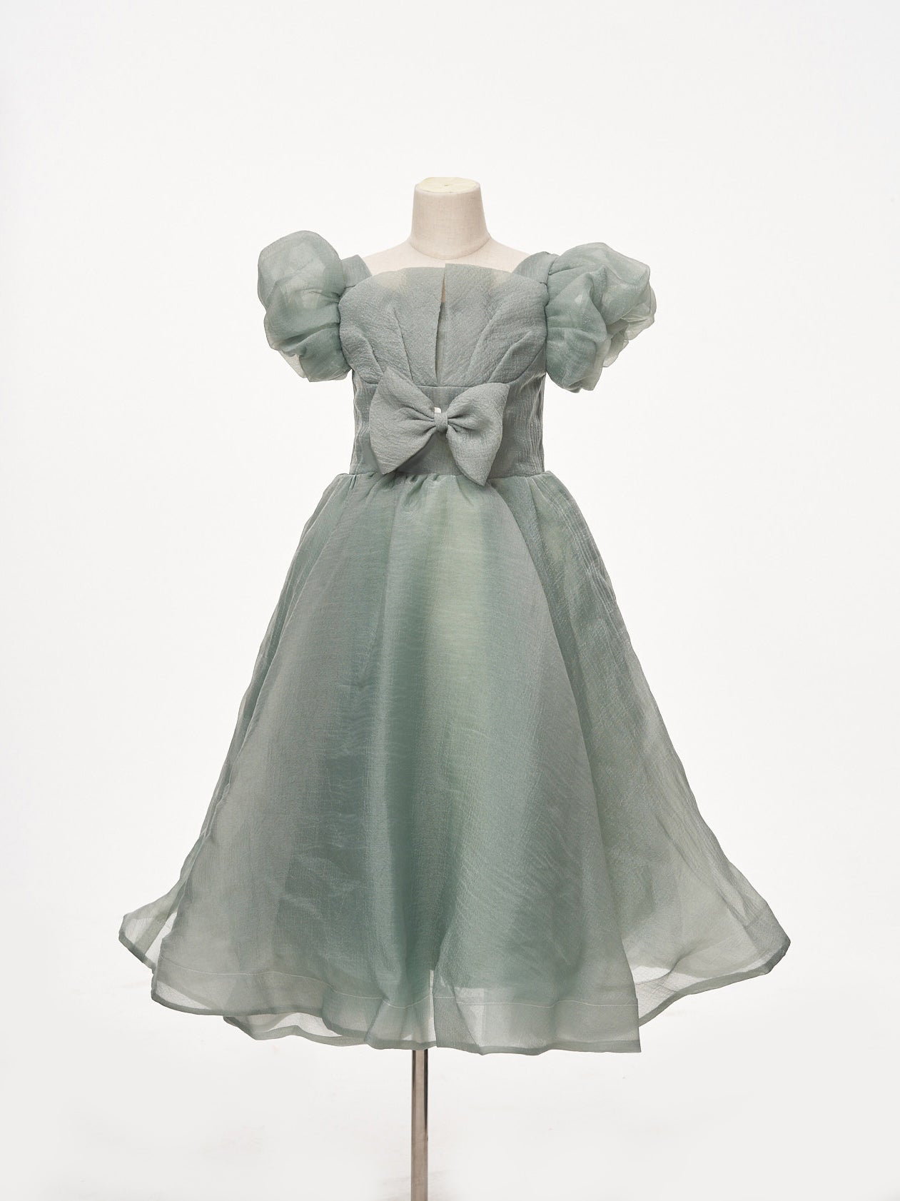 Kate Green Bow Tie Organza Kids Dress for Photography