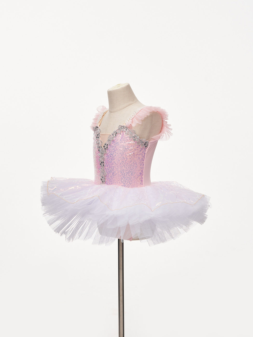 Kate Pink Mermaid Gradient Sequin Stretch Ballet Kids Dress for Photography