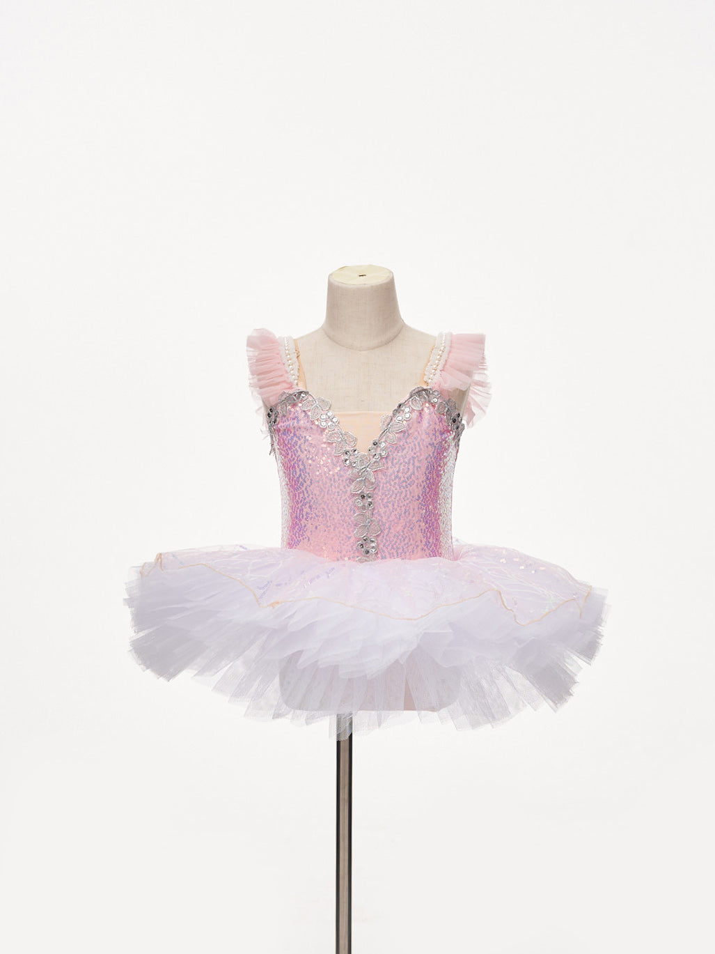 Kate Pink Mermaid Gradient Sequin Stretch Ballet Kids Dress for Photography