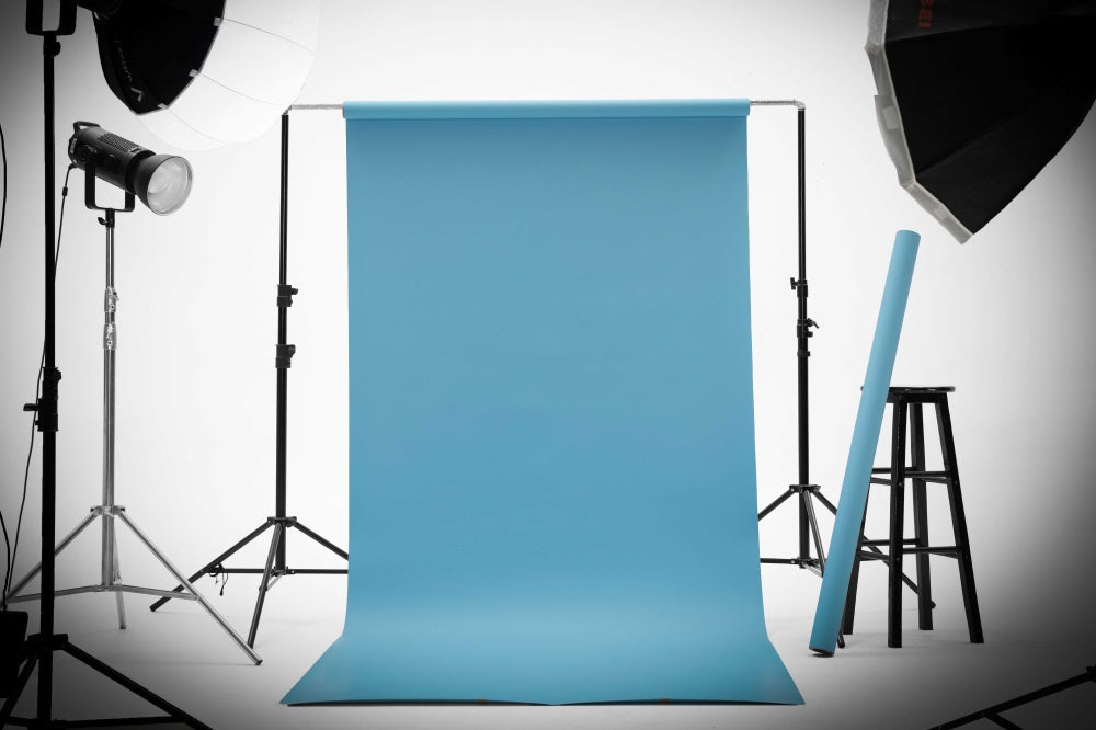 RTS Kate Light Blue Seamless Paper Backdrop for Photography (US ONLY)