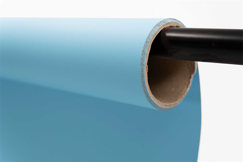 Lichtblauwe naadloze papieren achtergrond voor fotografie