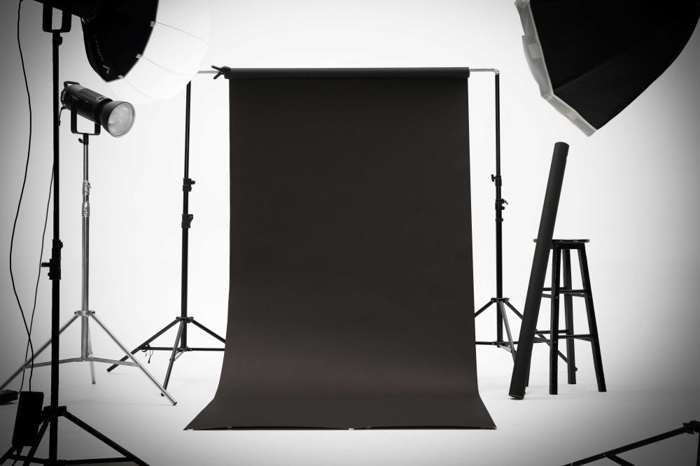RTS Kate Black Seamless Paper Backdrop for Photography (US ONLY)