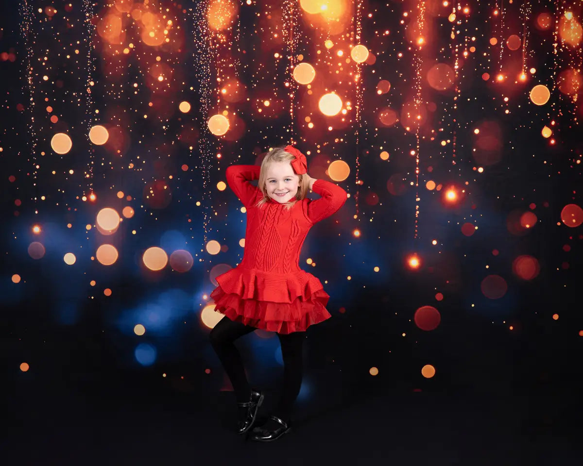 Kate Golden Bokeh Sparkle Backdrop Designed by Mini MakeBelieve