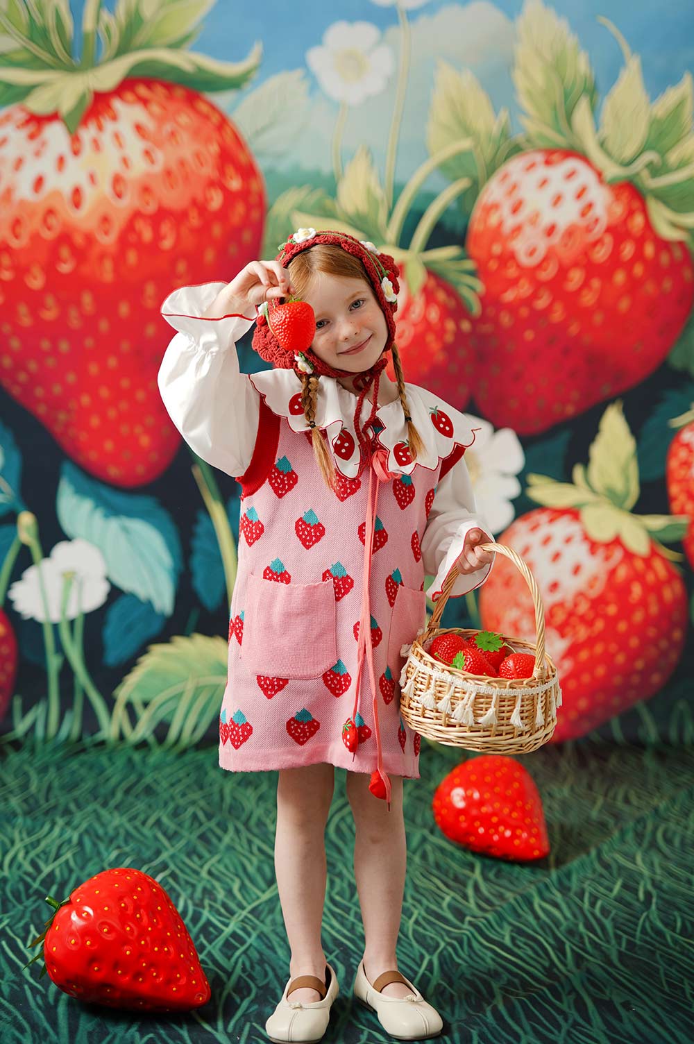 Valentine's Pink Candy House Foto Achtergrond Designed by Mini MakeBelieve