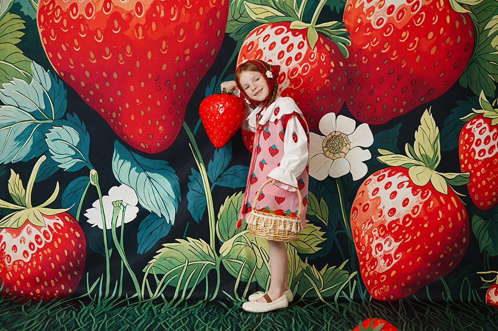 Valentine's Pink Candy House Foto Achtergrond Designed by Mini MakeBelieve