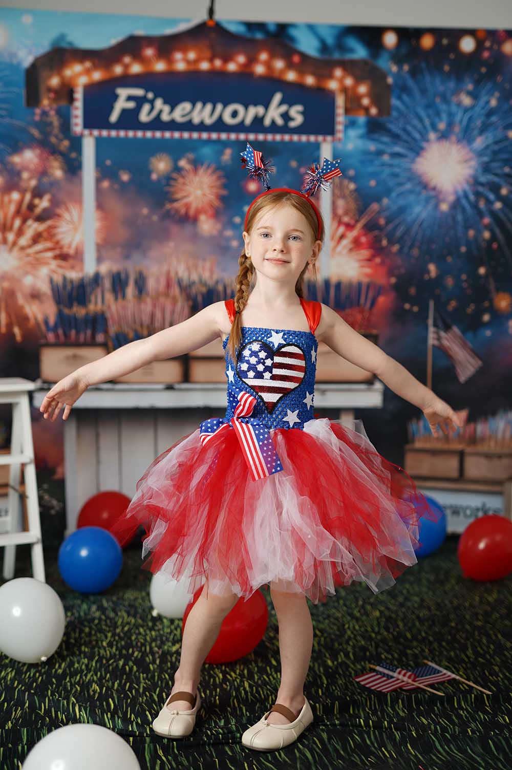 Gradient Roze en Paars Gerimpeld Kinderjurkje voor Fotografie