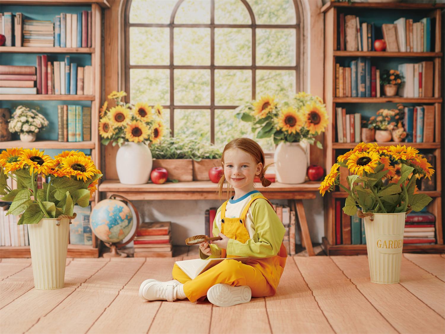 RTS Kate Back to School Classroom Arch Window Sunflower Photo Kit Photography Backdrops&Props Themed Bundle