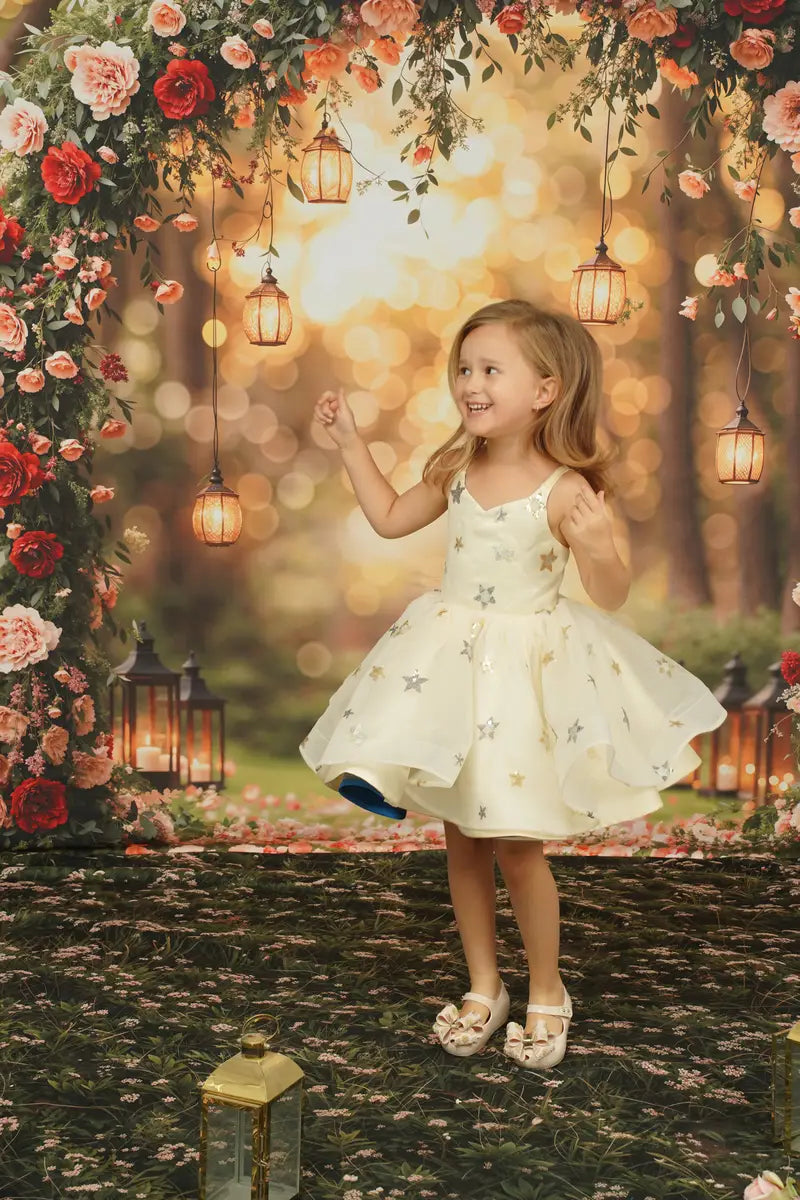 Kate Valentine Lantern Flower Arch Backdrop Designed by Emetselch