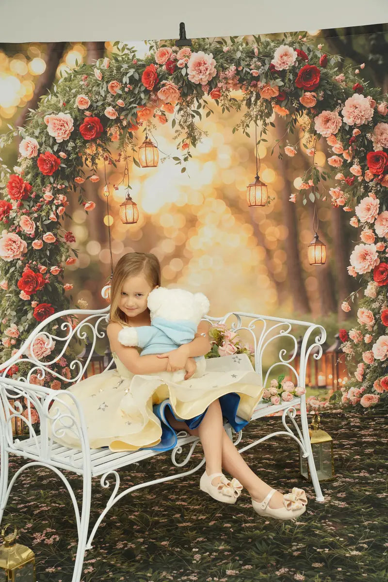 Kate Valentine Lantern Flower Arch Backdrop Designed by Emetselch