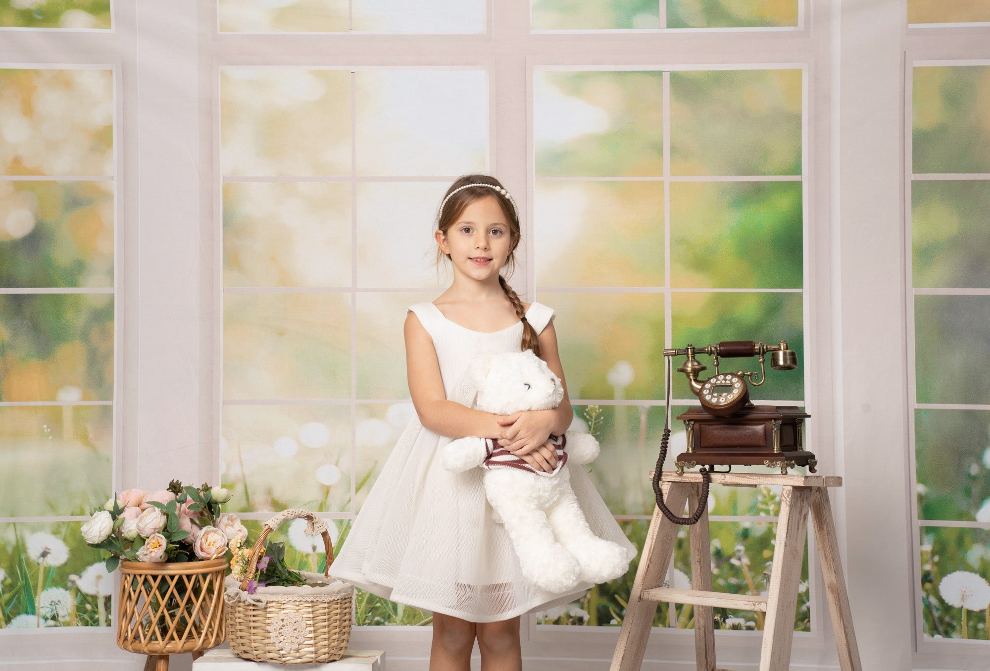 Sfondo in pile per finestra primavera estate giardino disegnato da Emetselch