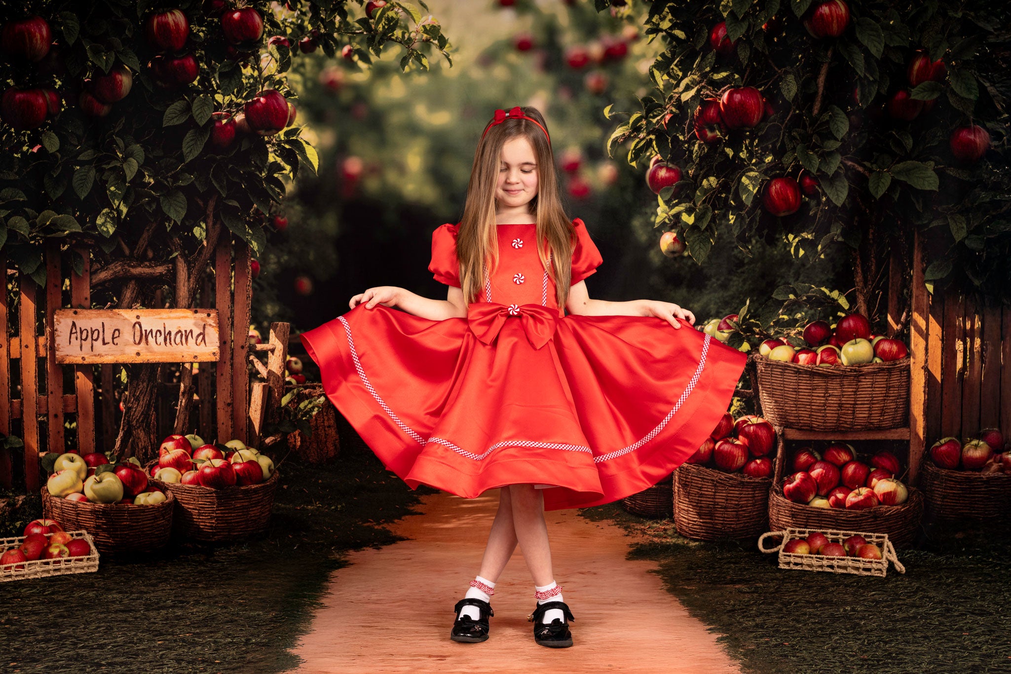 Vestido de niños escalonado en tonos rosados y morados para fotografía