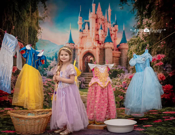 Lentebos Bloemenkasteel Foto Achtergrond Ontworpen door Chain Photography