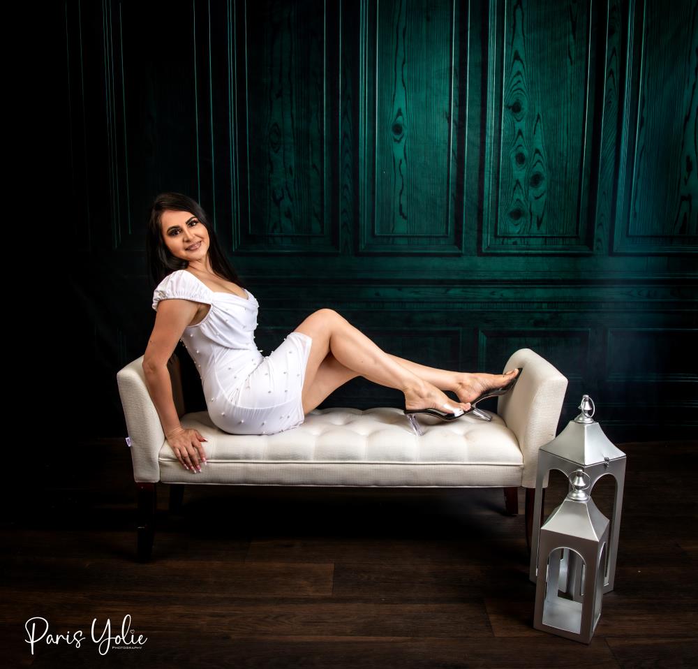 Donkergroene Retro Foto Achtergrond voor op de Muur Ontworpen door Emetselch