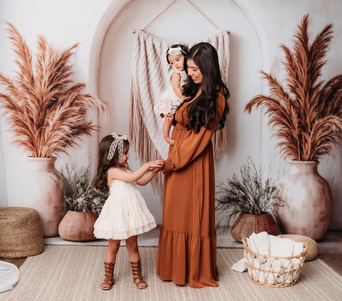 Kate Boho Pampas Arch Vase Backdrop Designed by Emetselch