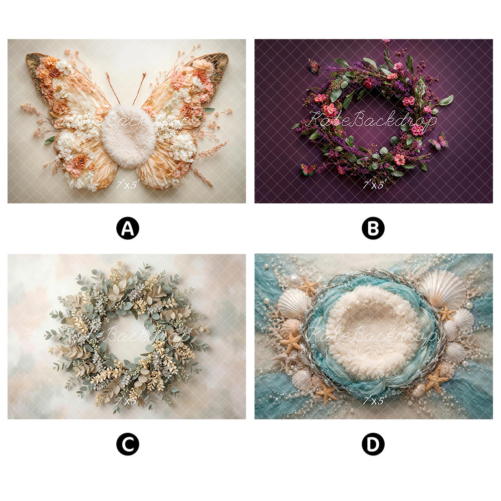 Kate Newborn Combination Printed Backdrops for Photography( 4 Backdrops in Total)
