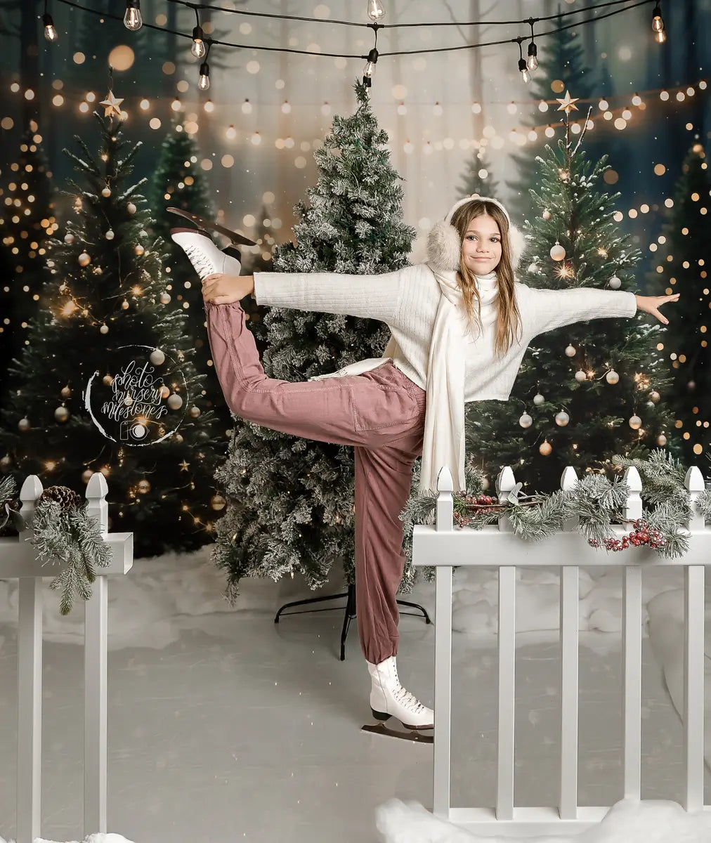 Fondo de Bosque Exterior de Navidad Designed by Emetselch