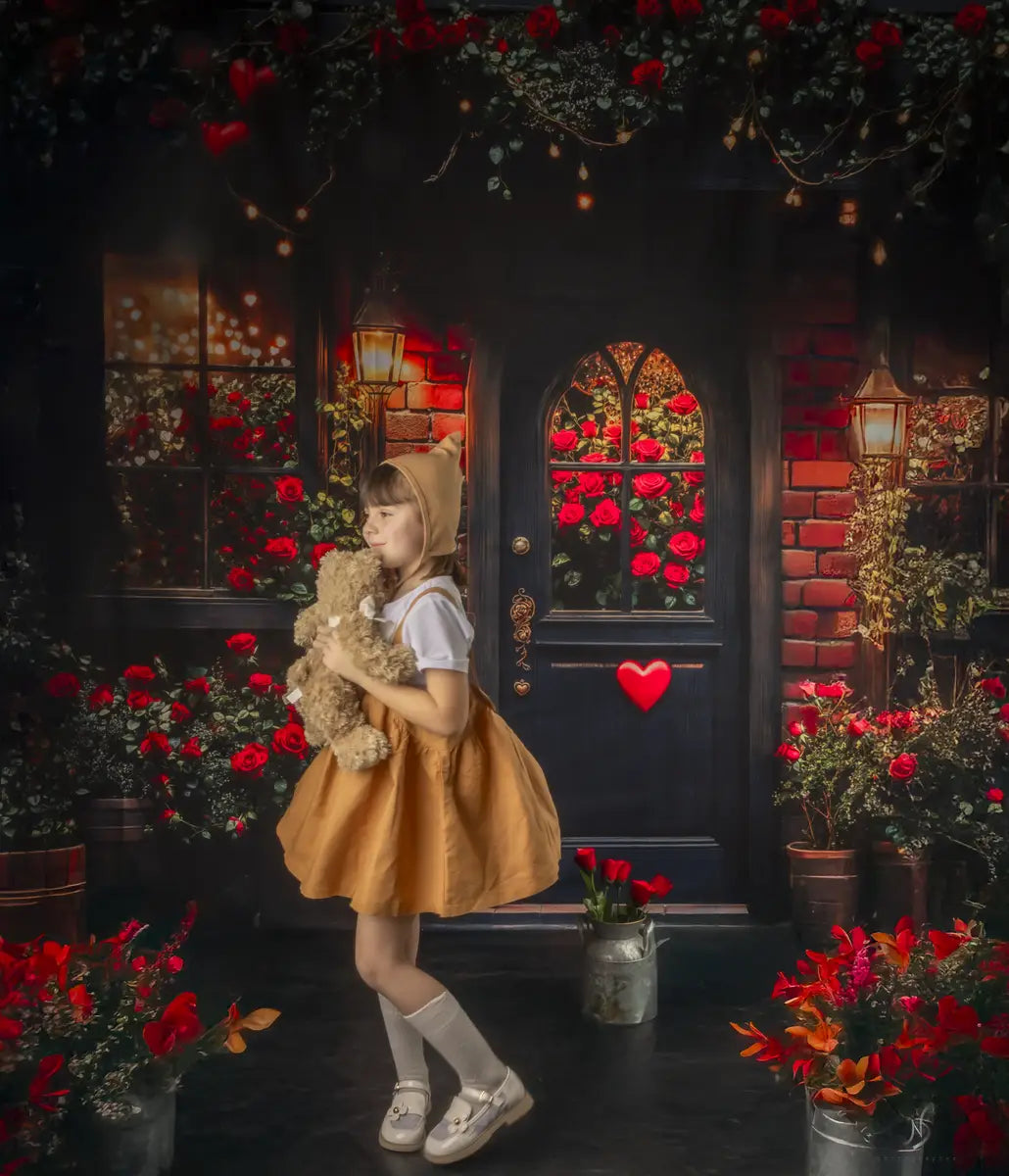 Romantische Rozen Tuin Foto Achtergrond Designed by Emetselch