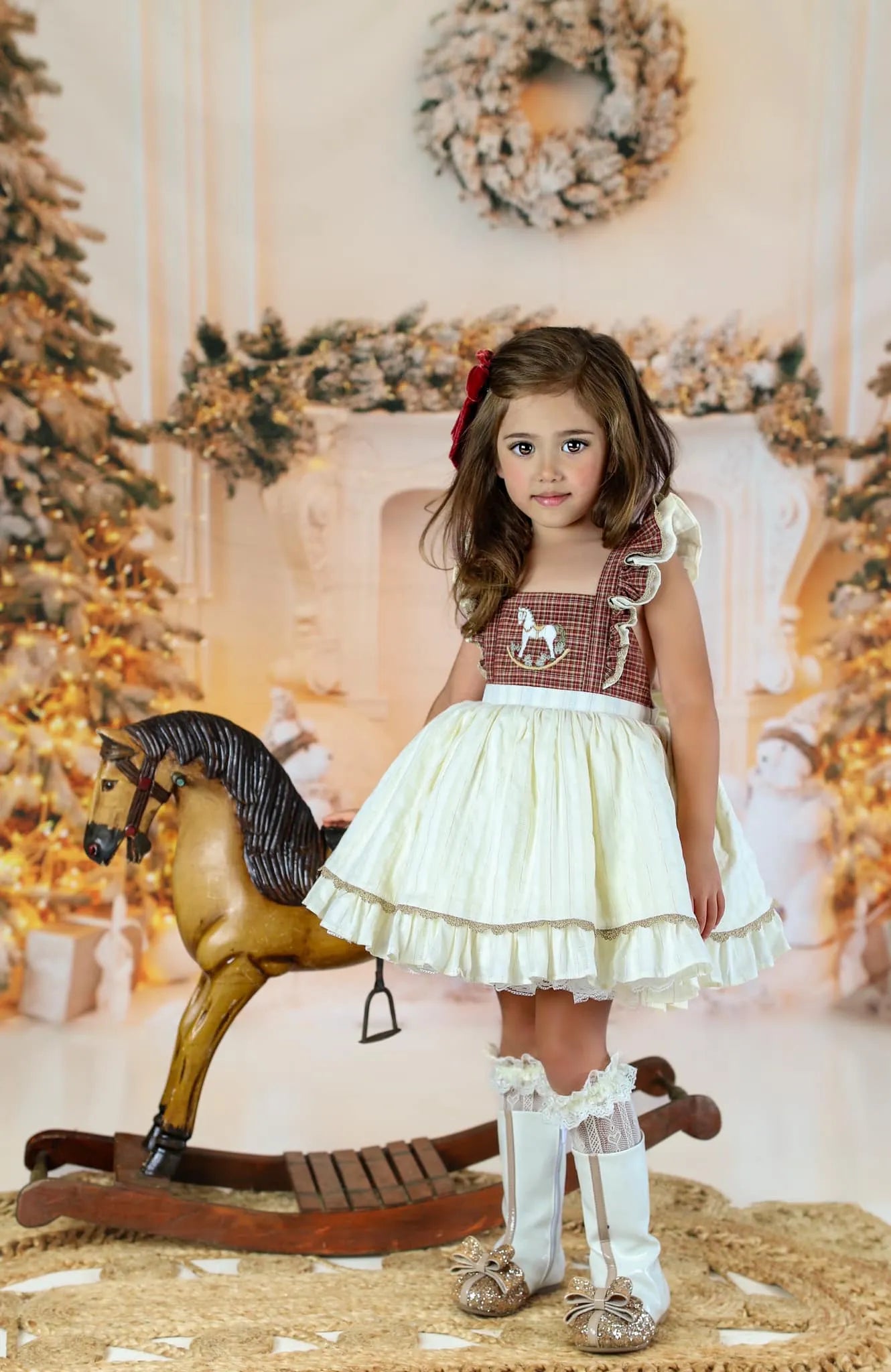 Kate Christmas White Fireplace Backdrop for Photography - Kate Backdrop