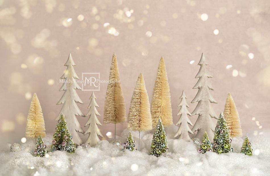 Kate Elegant Christmas Trees with Glitter Winter Onederland Backdrop for Photography (Clearance US only)