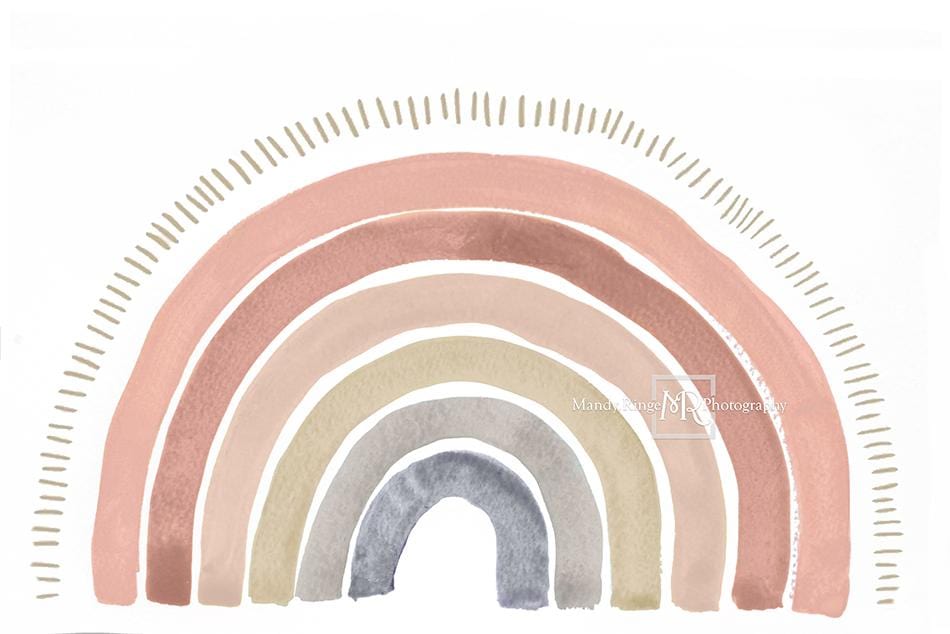 Boho Regenboog Fleece Foto Achtergrond Ontworpen door Mandy Ringe Fotografie