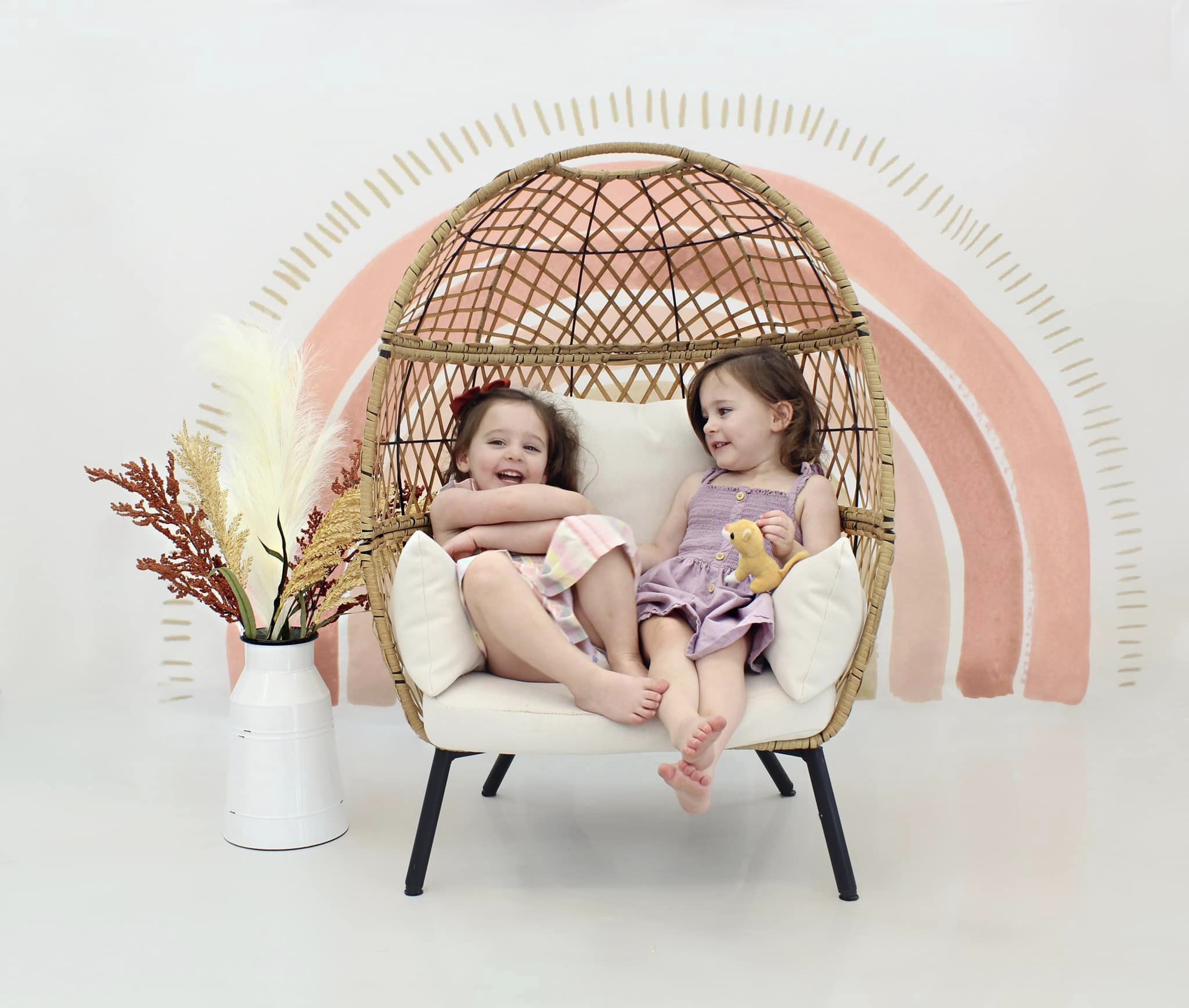 Boho Regenboog Fleece Foto Achtergrond Ontworpen door Mandy Ringe Fotografie